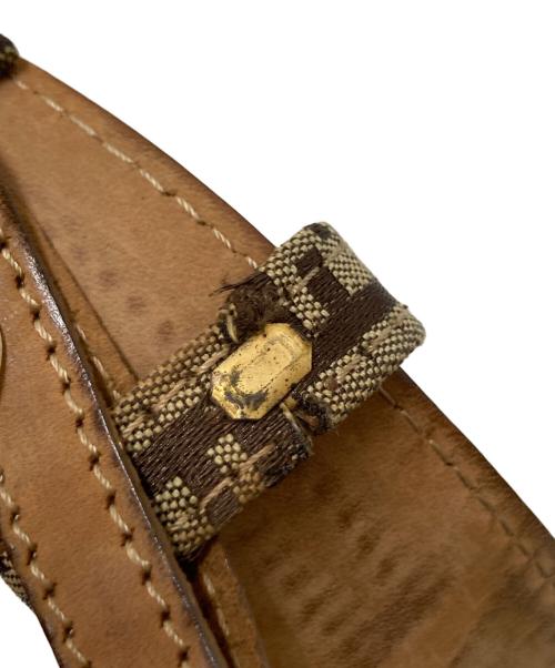 FENDI（フェンディ）FENDI (フェンディ) FFロゴベルト ブラウン×ベージュ サイズ:90|36の古着・服飾アイテム