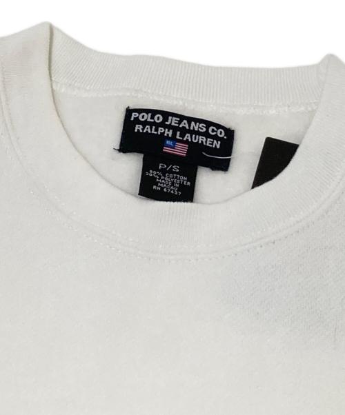 POLO JEANS CO.（ポロジーンズカンパニー）POLO JEANS CO. (ポロジーンズカンパニー) クルーネックスウェット ホワイト サイズ:Sの古着・服飾アイテム