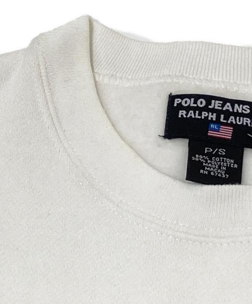 POLO JEANS CO.（ポロジーンズカンパニー）POLO JEANS CO. (ポロジーンズカンパニー) クルーネックスウェット ホワイト サイズ:Sの古着・服飾アイテム