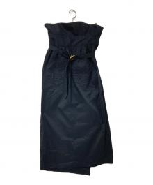 LEINWANDE（ラインヴァンド）の古着「タックペンシルスカート」｜ブラック