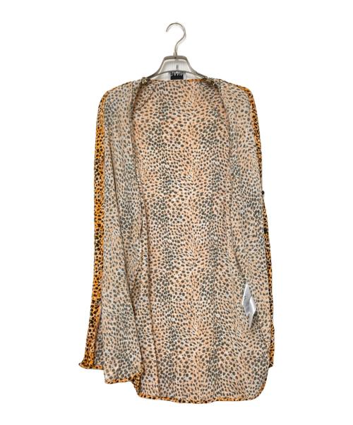 GANNI（ガニー）GANNI (ガニー) レオパードチュニックシャツ ブラック×オレンジ サイズ:32の古着・服飾アイテム