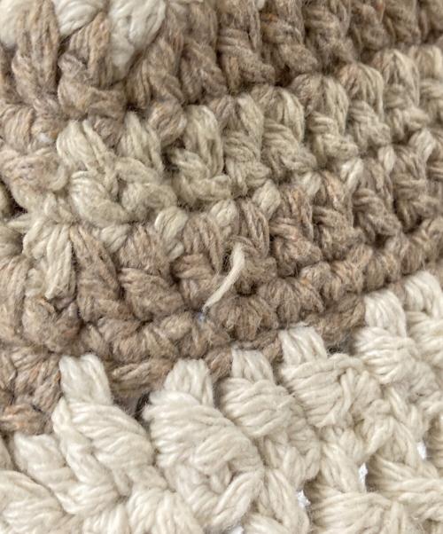 LEINWANDE（ラインヴァンド）LEINWANDE (ラインヴァンド) 鍵編みバケットハット ベージュ サイズ:下記参照の古着・服飾アイテム