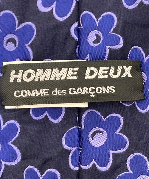 COMME des GARCONS HOMME DEUX（コムデギャルソン オム ドゥ）COMME des GARCONS HOMME DEUX (コムデギャルソン オム ドゥ) シルクネクタイ ブルー×ネイビー サイズ:下記参照の古着・服飾アイテム