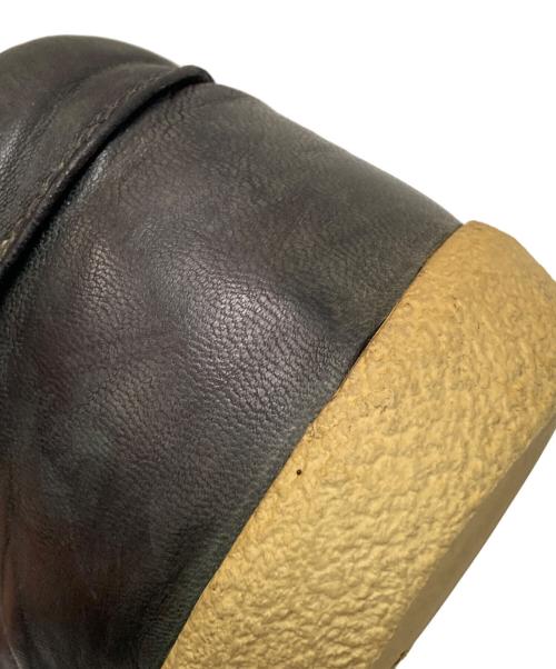 MONCLER（モンクレール）MONCLER (モンクレール) レザースニーカー ネイビー サイズ:41の古着・服飾アイテム