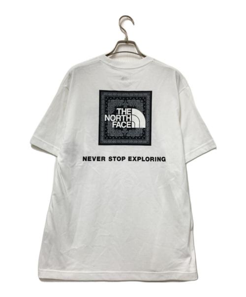 THE NORTH FACE（ザ ノース フェイス）THE NORTH FACE (ザ ノース フェイス) ショートスリーブバンダナスクエアロゴティー ホワイト サイズ:Lの古着・服飾アイテム