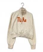 NIKEナイキ）の古着「オーバーサイズド 1/2ジップ クロップ フリース スウェット」｜ベージュ