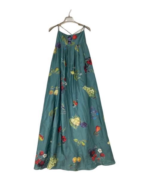 CABAN（キャバン）CABAN (キャバン) シルク HARVEST ロングワンピース グリーン サイズ:Fの古着・服飾アイテム