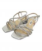 STACCATOスタッカート）の古着「ビジューストラップパンプス」｜シルバー