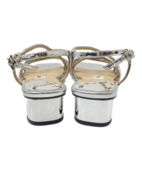 STACCATO（スタッカート）STACCATO (スタッカート) ビジューストラップパンプス シルバー サイズ:22.5㎝の古着・服飾アイテム