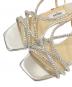 中古・古着 STACCATO (スタッカート) ビジューストラップパンプス シルバー サイズ:22.5㎝：7000円
