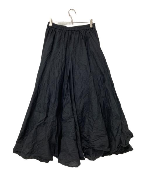 mizuiro-ind（ミズイロインド）mizuiro-ind (ミズイロインド) ギャザーフレアスカート ブラック サイズ:下記参照の古着・服飾アイテム