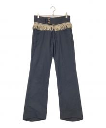 RANDY（ランディー）の古着「ハイウエストフリンジボトムス」｜ブラック