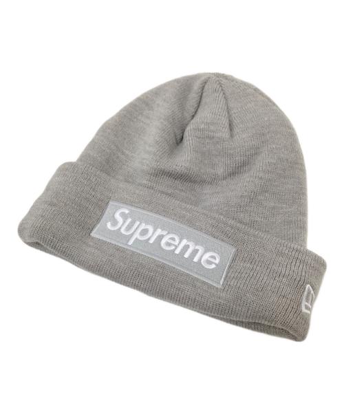 New Era（ニューエラ）New Era (ニューエラ) SUPREME (シュプリーム) ニット帽 グレー サイズ:下記参照の古着・服飾アイテム