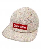 SUPREMEシュプリーム）の古着「24FW denim boucle camp cap」｜ホワイト