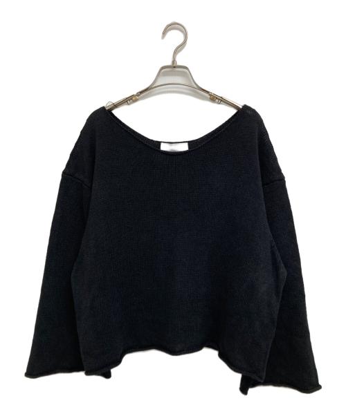 AP STUDIO（エーピーストゥディオ）AP STUDIO (エーピーストゥディオ) リネンシルクニット ブラック サイズ:FREEの古着・服飾アイテム