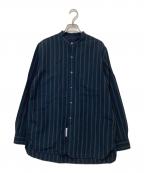 A vontadeアボンタージ）の古着「Banded Collar Shirts」｜ネイビー