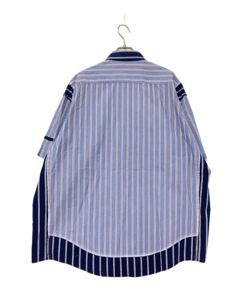 N.HOOLYWOOD（エヌ ハリウッド）N.HOOLYWOOD (エヌ ハリウッド) HALF SLEEVE SHIRTS ブルー×ネイビー サイズ:38の古着・服飾アイテム