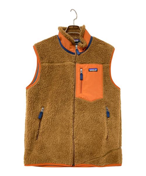 Patagonia（パタゴニア）Patagonia (パタゴニア) Classic Retro-X VEST ブラウン×オレンジ サイズ:Mの古着・服飾アイテム