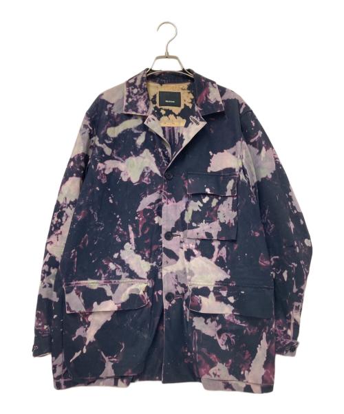 08sircus（ゼロエイトサーカス）08sircus (ゼロエイトサーカス) C/L TWILL KAGOZOME COVERALL パープル×ベージュ サイズ:5の古着・服飾アイテム