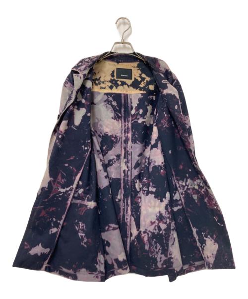 08sircus（ゼロエイトサーカス）08sircus (ゼロエイトサーカス) C/L TWILL KAGOZOME COVERALL パープル×ベージュ サイズ:5の古着・服飾アイテム