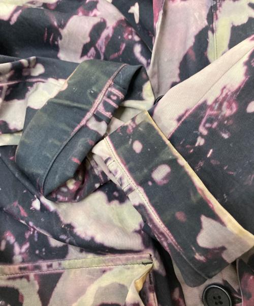 08sircus（ゼロエイトサーカス）08sircus (ゼロエイトサーカス) C/L TWILL KAGOZOME COVERALL パープル×ベージュ サイズ:5の古着・服飾アイテム