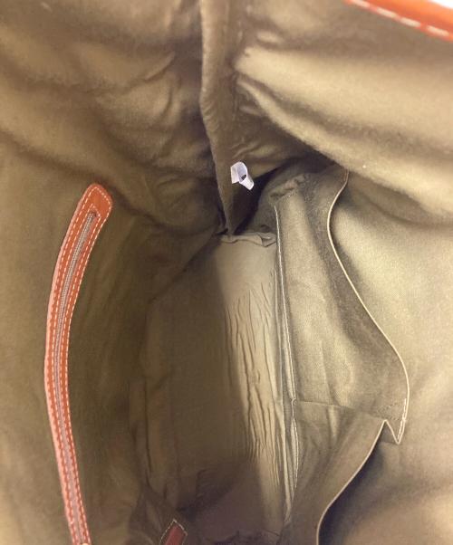 zucchero filato（ズッケロフィラート）zucchero filato (ズッケロフィラート) レザーコンビリュック ネイビー×ブラウン サイズ:下記参照の古着・服飾アイテム