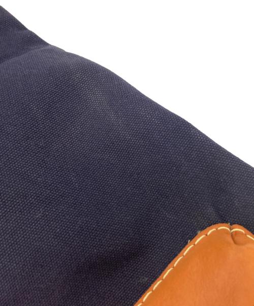 zucchero filato（ズッケロフィラート）zucchero filato (ズッケロフィラート) レザーコンビリュック ネイビー×ブラウン サイズ:下記参照の古着・服飾アイテム