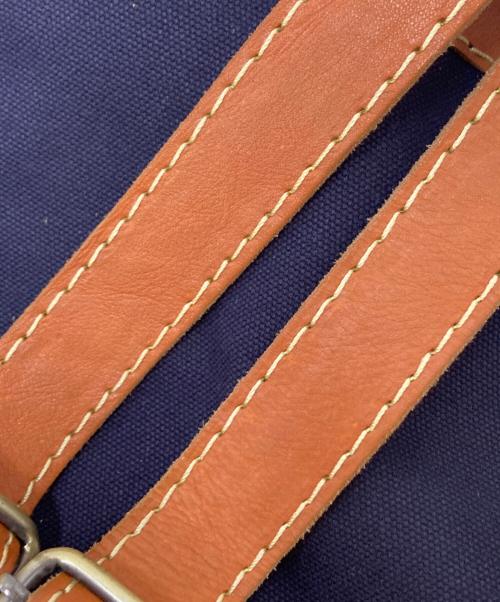 zucchero filato（ズッケロフィラート）zucchero filato (ズッケロフィラート) レザーコンビリュック ネイビー×ブラウン サイズ:下記参照の古着・服飾アイテム