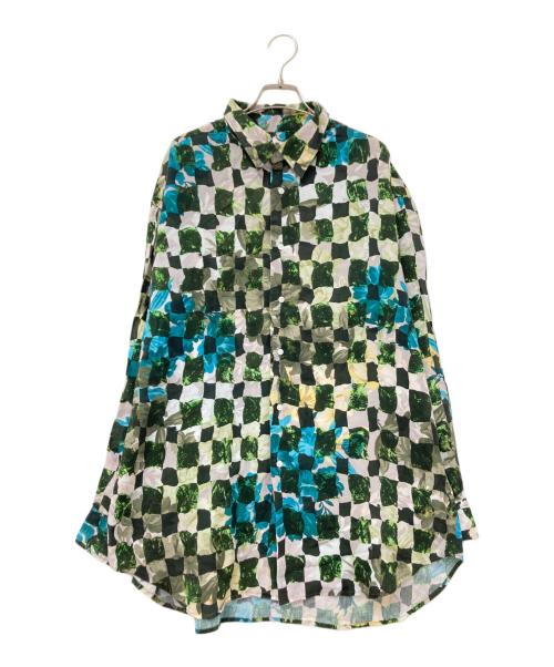 Hedie.+（エディークロス）Hedie.+ (エディークロス) Complex Floral Pattern Shirts グリーン サイズ:Mの古着・服飾アイテム