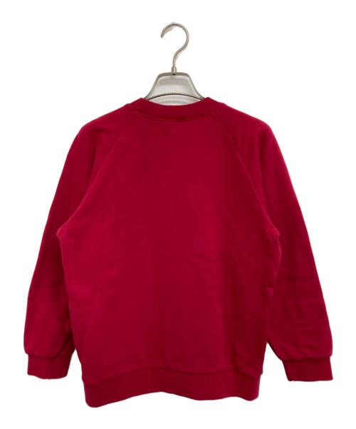 maison kitsune（メゾンキツネ）maison kitsune (メゾンキツネ) FOX HEAD PATCH スウェット レッド サイズ:Sの古着・服飾アイテム