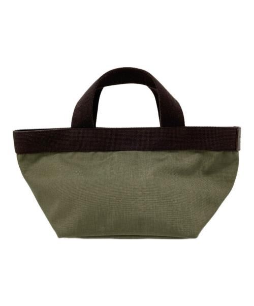Herve Chapelier（エルベシャプリエ）Herve Chapelier (エルベシャプリエ) ミニハンドバッグ ブラウン×オリーブの古着・服飾アイテム