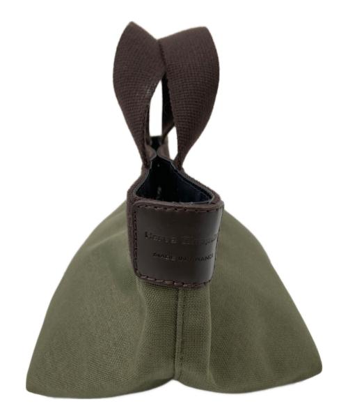 Herve Chapelier（エルベシャプリエ）Herve Chapelier (エルベシャプリエ) ミニハンドバッグ ブラウン×オリーブの古着・服飾アイテム