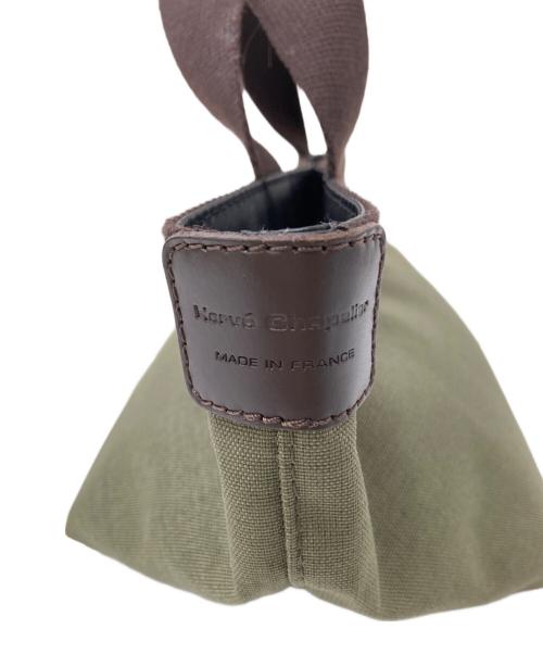 Herve Chapelier（エルベシャプリエ）Herve Chapelier (エルベシャプリエ) ミニハンドバッグ ブラウン×オリーブの古着・服飾アイテム