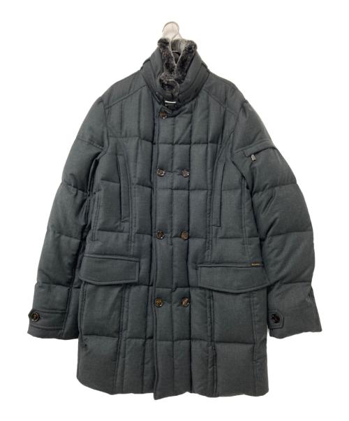 MOORER（ムーレー）MOORER (ムーレー) シェイプメモリーダブルブレストダウンコート グレー サイズ:50の古着・服飾アイテム