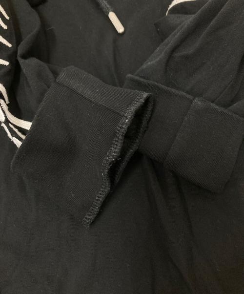 DIESEL（ディーゼル）DIESEL (ディーゼル) プリント刺繍パーカー ブラック サイズ:Mの古着・服飾アイテム