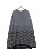 Yohji Yamamoto pour hommeヨウジヤマモト プールオム）の古着「JQ PTN SOAK DYED PROCESS ROUND NECK LONG SLEEVE」｜グレー×ブラック