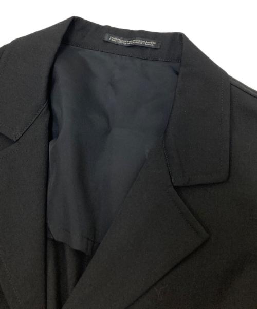 Yohji Yamamoto pour homme（ヨウジヤマモト プールオム）Yohji Yamamoto pour homme (ヨウジヤマモト プールオム) ウールギャバデザインジャケット ブラック サイズ:2の古着・服飾アイテム