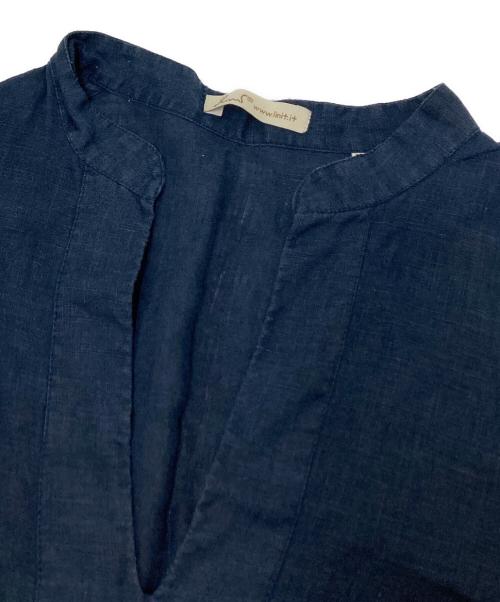 LINIT.IT（リニット ドット）LINIT.IT (リニット ドット) リネンシャツ ネイビー サイズ:Mの古着・服飾アイテム