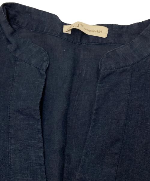 LINIT.IT（リニット ドット）LINIT.IT (リニット ドット) リネンシャツ ネイビー サイズ:Mの古着・服飾アイテム
