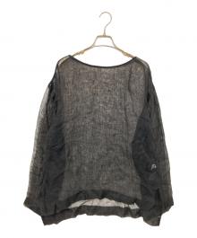 SLOBE IENA（スローブ イエナ）の古着「甘織りリネンブラウス」｜ブラック