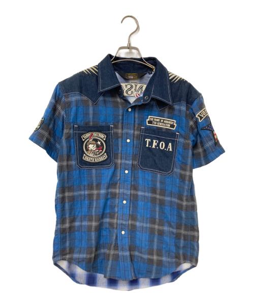 VANSON（バンソン）VANSON (バンソン) シャツ ブルー サイズ:Mの古着・服飾アイテム