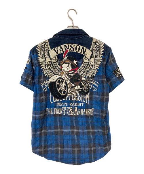 VANSON（バンソン）VANSON (バンソン) シャツ ブルー サイズ:Mの古着・服飾アイテム