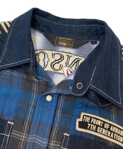 VANSON（バンソン）VANSON (バンソン) シャツ ブルー サイズ:Mの古着・服飾アイテム