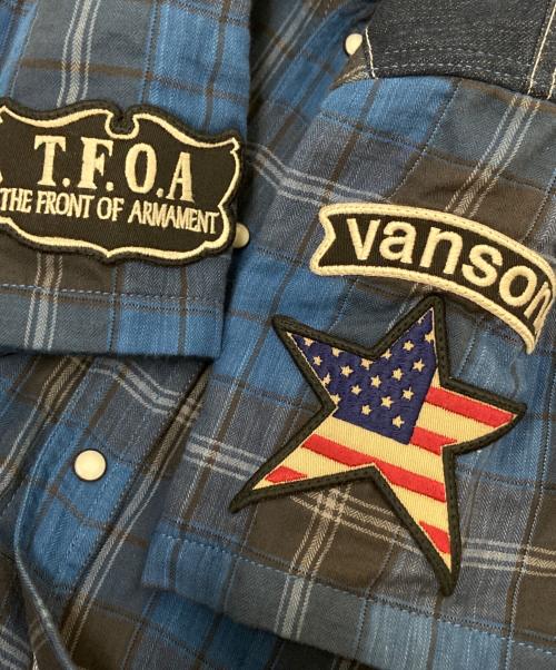 VANSON（バンソン）VANSON (バンソン) シャツ ブルー サイズ:Mの古着・服飾アイテム