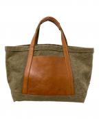 Uramadoウラマド）の古着「U tote」｜オリーブ×ブラウン