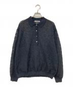 BEAUTY&YOUTHビューティーアンドユース）の古着「スカシフラワー ポロニット」｜グレー