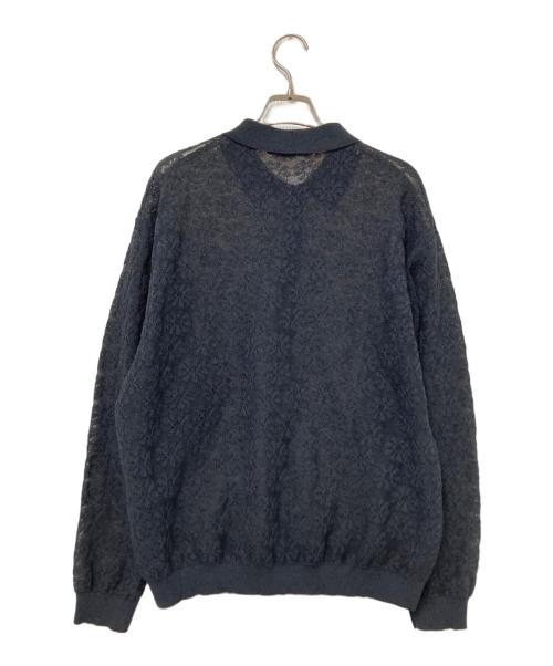 BEAUTY&YOUTH（ビューティーアンドユース）BEAUTY&YOUTH (ビューティーアンドユース) スカシフラワー ポロニット グレー サイズ:下記参照の古着・服飾アイテム