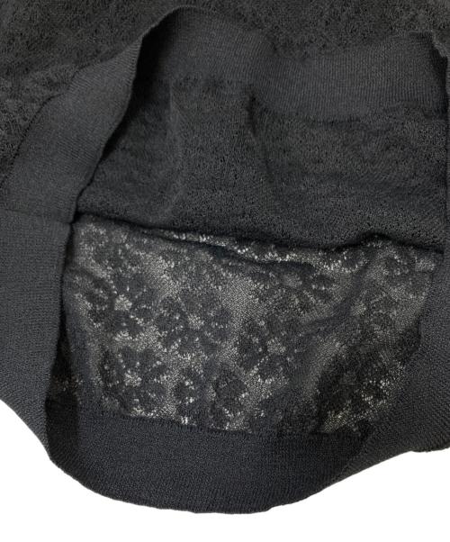 BEAUTY&YOUTH（ビューティーアンドユース）BEAUTY&YOUTH (ビューティーアンドユース) スカシフラワー ポロニット グレー サイズ:下記参照の古着・服飾アイテム