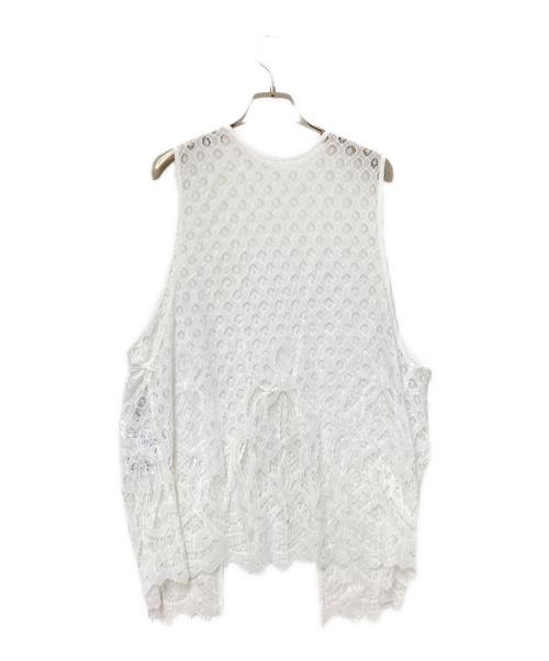 BEAUTY&YOUTH（ビューティーアンドユース）BEAUTY&YOUTH (ビューティーアンドユース) ナイロンレース ベスト ホワイト サイズ:FREE 未使用品の古着・服飾アイテム