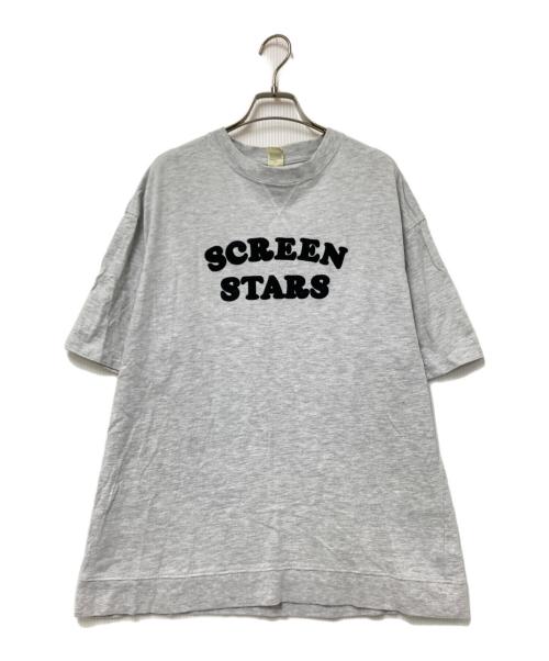 niko and（ニコアンド）niko and (ニコアンド) SCREEN STARS (スクリーンズスターズ) 別注ロゴTシャツ グレー サイズ:Mの古着・服飾アイテム